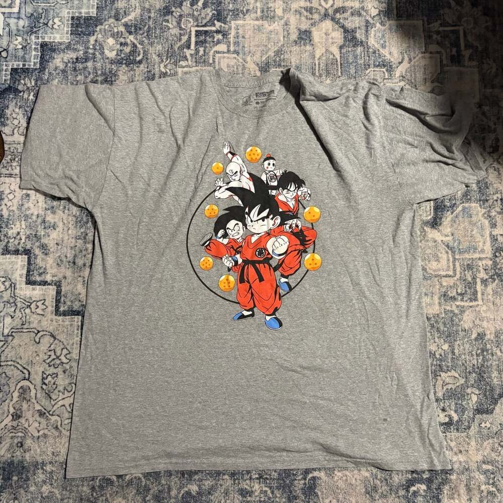 Dragon Ball Z Classic Character Group T-Shirt Gray 2XL